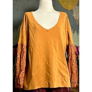 Anthropologie Thermal Top M
